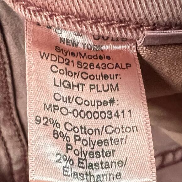 Rag & Bone Dre Boyfriend Jeans Women 24 Light Plum Raw Hem Slim Low Rise Stretch - Picture 15 of 16